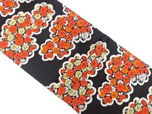 アンティーク　雲取りに菊模様織り出し袋帯（着用可）